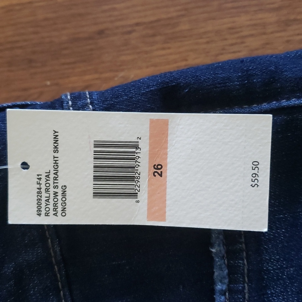 NWT Jessica simpson arrow straight blue jeans size 26 - Picture 2 of 8